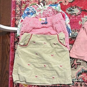 Vineyard Vines skirt & Boden stripe shorts & Lily Pulitzer floral Shorts